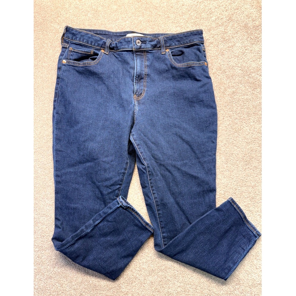 Abercrombie & Fitch High Rise Super Skinny Ankle Jeans Dark Wash 33 Short Blue